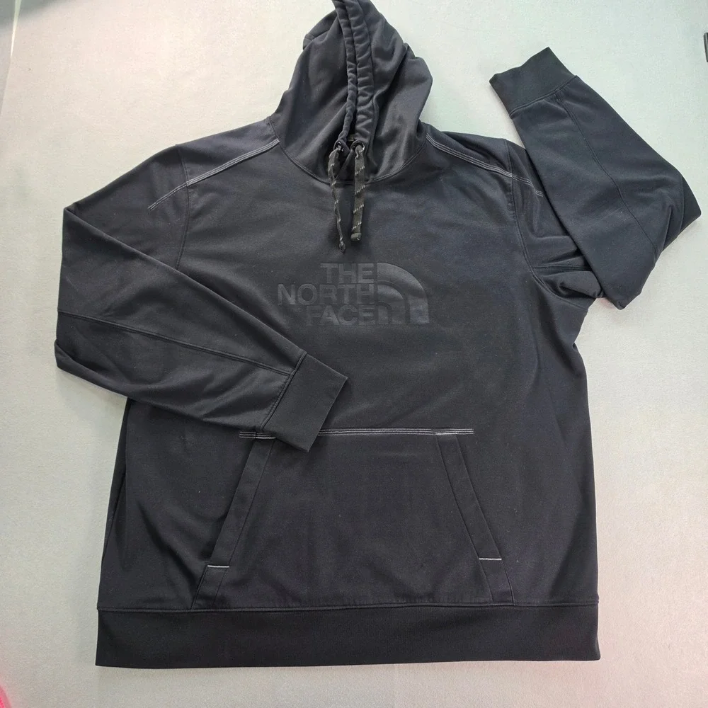 The North Face Mountain Athletics Mens Black Fleece Pullover Hoodie Training L